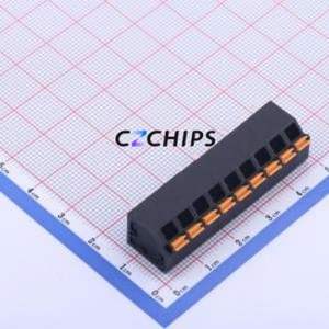 KFM736L-5.0-9P Spring Terminal Block Through hole Component (THT),P=5mm Connector 1x9P 5mm Black 9P - Product Image 1