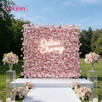 Mur de roses artificielles blanches, 10 cm x 8 pieds, fausses fleurs, pour un mariage, pour un fond de salle