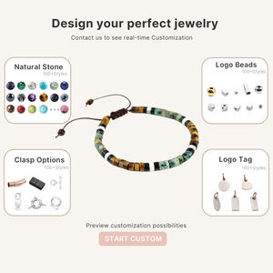 Pulsera de Piedras Naturales de Pino Africano Multicolor, con Cuentas de Cristal, Ajustable, Moderna, para Mujer, Regalo - Product Image 5