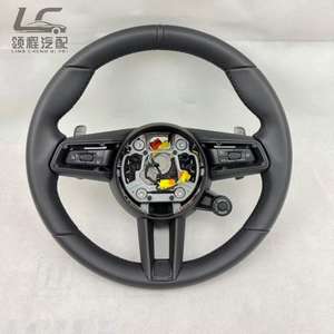 Volant sport en cuir de haute qualité personnalisé à <span class=keywords><strong>4</strong></span> branches de 35 mm avec poignée, compatible <span class=keywords><strong>Porsche</strong></span> 911 Cayman PANAMERA (971), fonction chauffante - Product Image 3