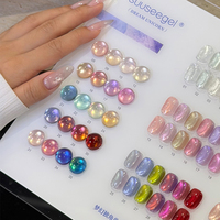 ZRKGEL Rainbow 36 Couleurs Gel UV/LED Effet Œil de Chat Magnétique Scintillant Effet Clair de Lune Haute Pigmentation Soak Off Kit de Vernis Gel pour Salon