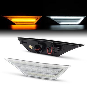 Luce di Segnalazione Laterale LED per Parafango Anteriore, DRL per Honda Civic 10GEN 2016-2019, Indicatore di Direzione Bicolore Commutabile - Product Image 1