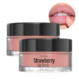 Custom Strawberry Lip Scrub Set Wholesale Exfoliating Moisturize Smoothing Natural Sugar Lip Scrubber Exfoliator OEM ODM OBM