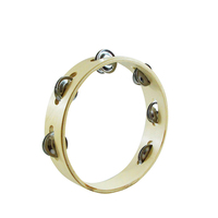 Wholesale Hand Musical Instrument 4inch 6 Inch 8inch 10inch Wooden Toy Tambourine for Kids Preschool Percussion