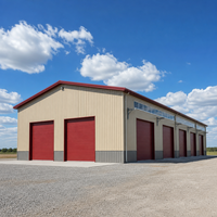 Atelier agricole à structure métallique 75m, charpente portique, porte enroulable, rail de grue, pour la construction en prairie nord-américaine