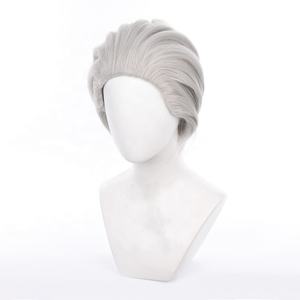 Mayorista Demon Slayer <span class=keywords><strong>Cosplay</strong></span> 35cm Corto Plata <span class=keywords><strong>Uzui</strong></span> Tengen Peluca Sintética Anime Resistente Al Calor <span class=keywords><strong>Cosplay</strong></span> Cola de Caballo Peluca - Product Image 3