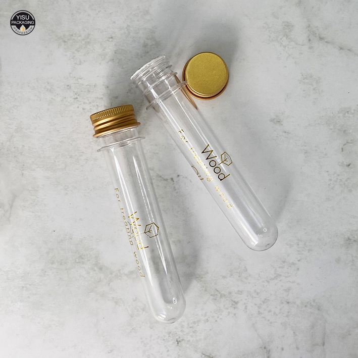 Пластиковые пустые ПЭТ-бутылки объемом 40 мл, пробная трубка в форме бутылки с алюминиевой крышкой