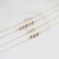 Bestseller Halskette 14K Au585 Echtes Massives Weißgold Labor-Edelstein für Damen Feiner Schmuck Maßgefertigtes Design
