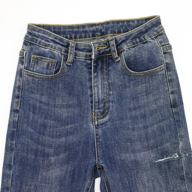 Dark Indigo Männer Hosen Denim Jeans Baumwolle Stoff