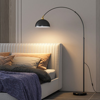 Nordique minimaliste Led pêche forme salon lampadaires hauteur réglable étude lampe de lecture chambre lampes de chevet