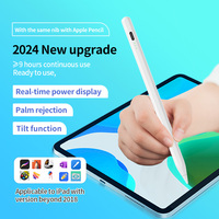 Stylet actif en métal à charge rapide DH, attraction magnétique, pointe remplaçable, bouton supérieur, pointe en POM pour tablette iPad Pro, écran tactile