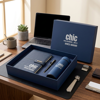 Coffrets cadeaux personnalisés avec logo, coffret cadeau d'entreprise de luxe, coffret cadeau promotionnel, bloc-notes, stylo, gourde isotherme pour souvenir de conférence