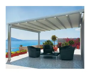 PVC versenkbares Dach Pergola Enllosure Parkplatz Aluminium versenkbare Pergola Dach Garten Patio Gazebo Markise