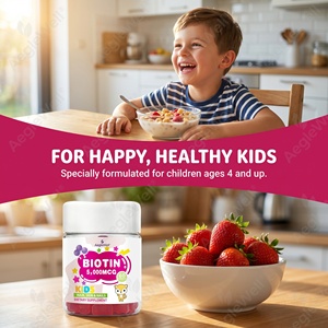 Gomitas <span class=keywords><strong>de</strong></span> Biotina <span class=keywords><strong>para</strong></span> Niños 5,000mcg, Delicioso Sabor Natural, Suplemento <span class=keywords><strong>de</strong></span> Biotina Vegano Sin GMO, Gomitas <span class=keywords><strong>para</strong></span> <span class=keywords><strong>Cabello</strong></span>, Piel y Uñas - Product Image 4