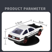 Modèle de voiture miniature en alliage de métal rotatif à 360 degrés, modèle de voiture AE86, modèle de voiture statique en alliage, modèle de véhicule pour collection et cadeau