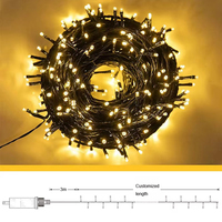 Niederspannungs-RCM-Zertifizierte IP65 Wasserdichte 10m 20m 30m Verbindbare Warmweiße Garten-Terrassen-LED-Weihnachtsbeleuchtung