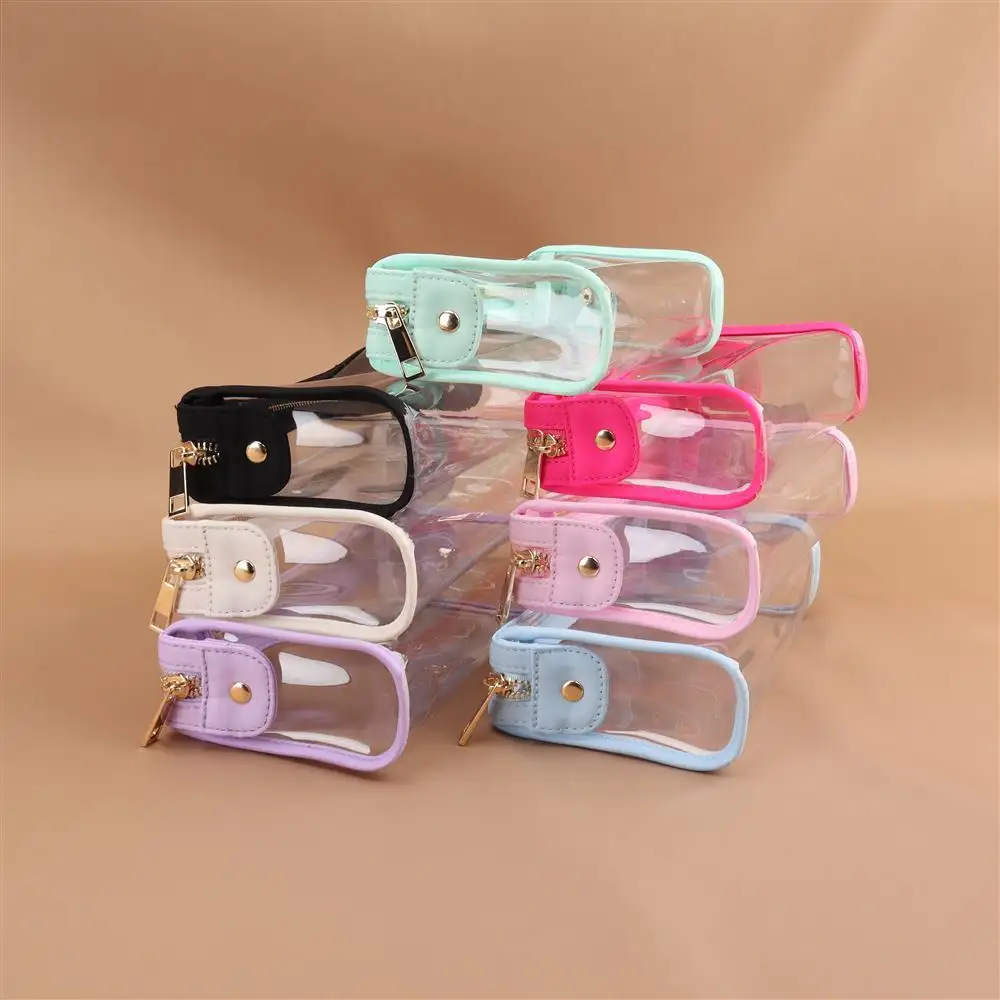 Keymay Colorful Fashion Women Transparent Pvc Toiletry Bag Travel Make up Pouch Cosmetic Clear Bags