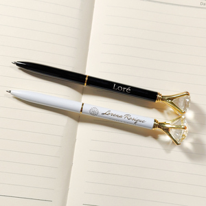 Bolígrafo De metal con luz led y diamantes de gran tamaño, pluma de cristal de alta calidad, regalo bonito, nuevo - Product Image 3