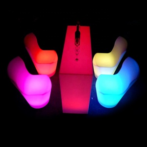 Chaise de bar avec éclairage RVB, chaise de jardin Sedef <span class=keywords><strong>Simon</strong></span>, chaise de salle à manger, chaise d'événement, chaise de fête illuminée pour hôtel - Product Image 5