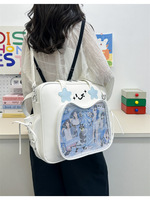 Sac fourre-tout Kawaii Star Ita avec fenêtre transparente en PVC, grande capacité, sac à bandoulière Anime