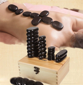 Juego de piedras calientes de 30 piezas para masaje de spa en casa Bianstone rocas relajantes para calentar productos de masaje con piedras calientes - Product Image 6