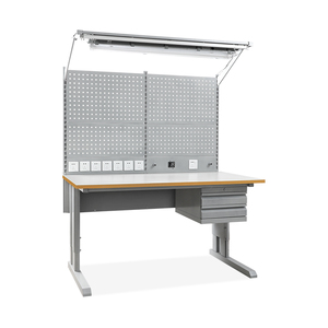 Banc de travail électronique pour techniciens, table de travail industrielle en acier inoxydable, assemblage facile, antistatique, banc de travail léger - Product Image 1