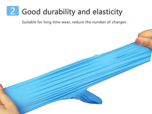 Suministro DE SEGURIDAD Guantes de nitrilo Sin polvo 3 Mil Protección de manos Guantes de higiene sin látex Fábrica en polvo - Product Image 4