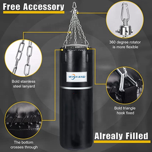 Supporto per <span class=keywords><strong>Sacco</strong></span> da Boxe Personalizzato con Riempimento in PU e Sabbia per Body Building e Fitness - Adulti e Adolescenti - Product Image 4