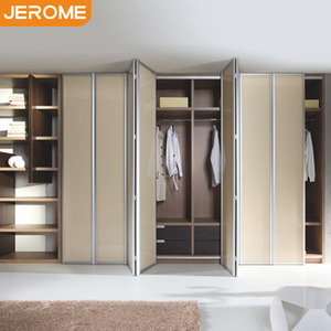 Armarios plegables de diseño moderno personalizados de fábrica, <span class=keywords><strong>muebles</strong></span> de armario, puerta de vidrio plegable, armario de madera - Product Image 3