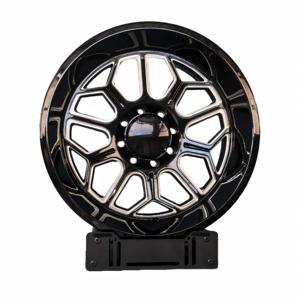 Jantes en alliage d'aluminium haute performance 22x12J 6x139.7 Noir brillant Multi-rayons Design H pour Pick-up et SUV Toyota/Prado - Product Image 2