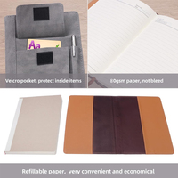 Journal de bureau en cuir PU A5 avec porte-stylo personnalisé, carnet de notes en cuir PU avec logo personnalisé