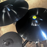 Kit de batterie électronique professionnelle à prix abordable avec cymbales Hi-Hat et gong brillant