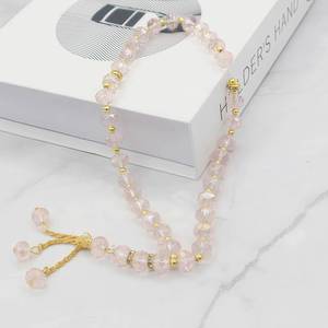 Cuentas de oración musulmanas Subha de vidrio étnico de color sólido resistente a los arañazos, 10 mm, 33 cuentas, regalo al por mayor para Ramadán, YASEEN - Product Image 1