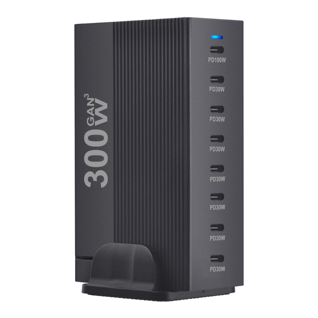 320W PD Type-C 8-Port GaN Desktop Charger for Mobile Phones Laptops for Samsung for iphone for Android Fast Charging 4C4A Gan