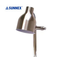 Lampe chauffante de table professionnelle en acier inoxydable argenté mat poli, pour maintien au chaud des aliments, 85-100°C, 250W, équipement de maintien au chaud