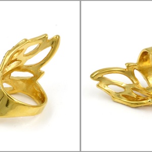 Nouvelles bagues en acier inoxydable doré et diamants de luxe pour adolescents, bijoux - Product Image 4