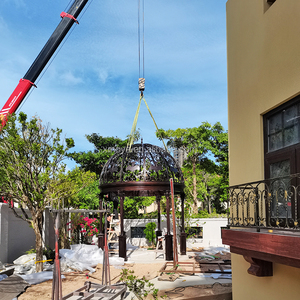 Pavillon de jardin en <span class=keywords><strong>fer</strong></span> <span class=keywords><strong>forgé</strong></span>, manoir, villa, décoré, paysage, loisirs, acier, style européen, gazebo en <span class=keywords><strong>fer</strong></span>, pavillons - Product Image 2