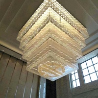 Lustre moderne de luxe, grand luminaire suspendu en cristal, luminaire décoratif personnalisé pour villa, salon, hall d'hôtel