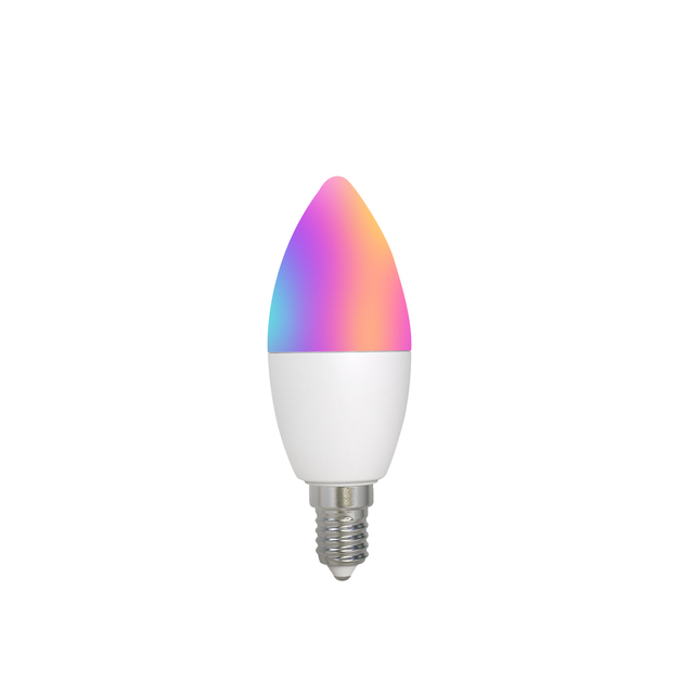Tuya WiFi Smart LED Light Bulb E14 Candle Lamp 16 Million RGBCCT 2700-6500K Color Changeable Dimmable Candelabra Music Lighting