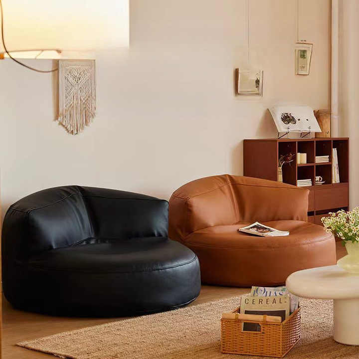 Popular Vacuum Compressed sofa leather Beanbag recline sofa couch small