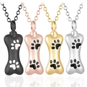 Sustainless stainless çelik köpek kemik pençe bellek kremasyon Urn kolye kemik külleri için - Product Image 1