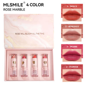 MLSMILE 4 pz Set scatola impermeabile in marmo opaco rossetto ad alta pigmentata rossetto Rouge a lunga durata - Product Image 2