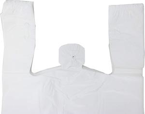 Sac en plastique - Sac T-shirt blanc uni standard 11,5"x6,5"x21,5" 15 microns - 1000 sacs/boîte - Product Image 2