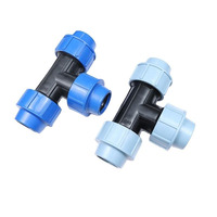 Accessoires de plomberie pour l'eau, connecteur en PP, diamètre PE 40 mm, raccords à compression PN16, raccords en T pour système d'irrigation