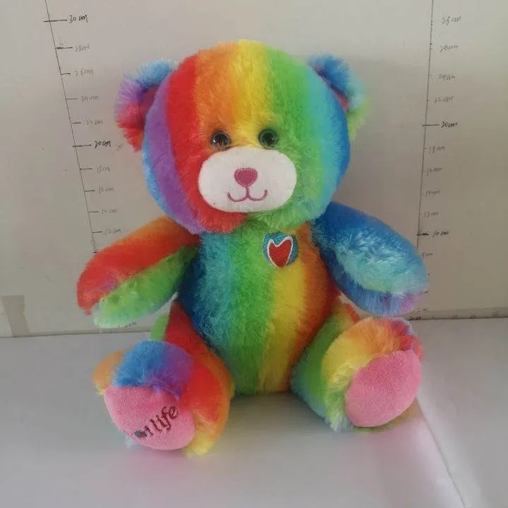 Custom Personalized Baby Gift Toy Plush Stuffed Animal Colorful Teddy Bear