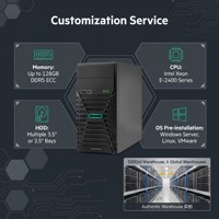 全新 HPE ProLiant ML30 Gen11 塔式服务器 Intel Xeon E2400 16GB DDR5 4LFF 热插拔小型企业 SME 办公存储服务器