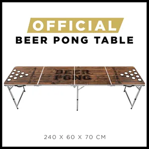 <span class=keywords><strong>Tavolo</strong></span> Pieghevole Professionale per Beer Pong da Campeggio in Legno con Venature Naturali OEM - Product Image 5