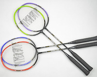 Vente directe d'usine OEM, raquettes de badminton de haute qualité en fibre de verre et aluminium, légères et robustes