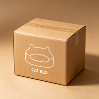 Boîte d'emballage personnalisée pour lit pour chat, meubles pour animaux de compagnie haut de gamme, boîte en carton ondulé robuste en kraft