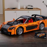 Cada Bricks C61502 1:8 Mazda RX-7 MOC Mobil Balap Model Kendaraan Super Sport Mainan Puzzle Bongkar Pasang untuk Hadiah Dewasa Set Blok Bangunan